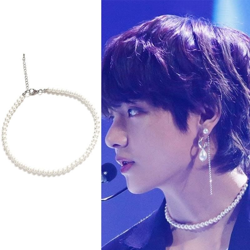 방탄소년단 Taehyung Imitation Pearl Necklace