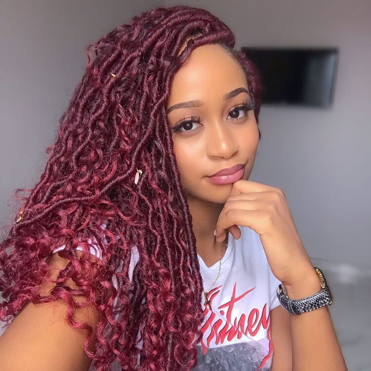 Loveme Hair Pre Twisted Hair Braiding DIY Goddess Faux Locs Wigs For 