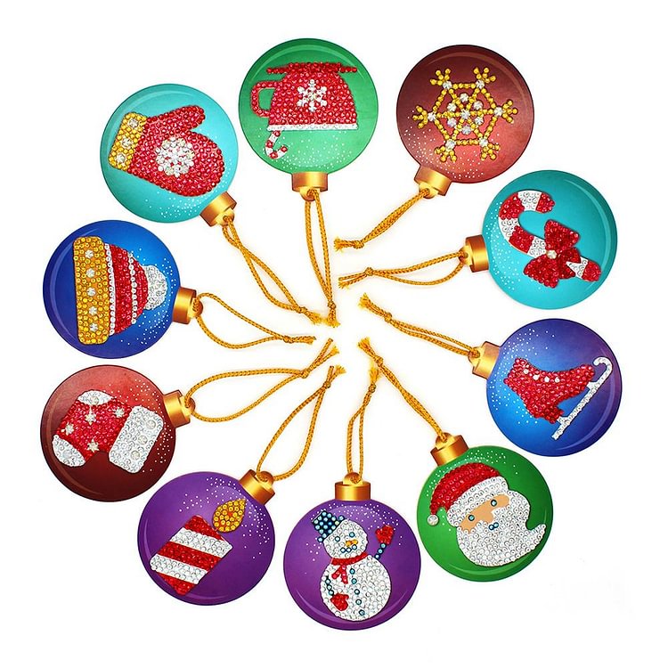 10pcs Christmas Treesation-DIY Creative Diamond Pendant