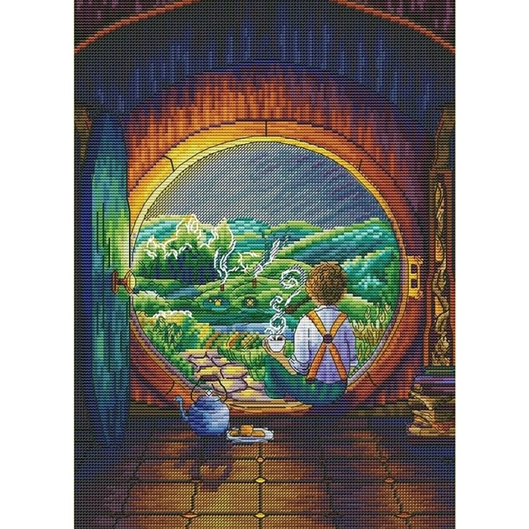 Boy Sitting By The Window - 14Ct Counted Cross Stitch Kit 24*33CM