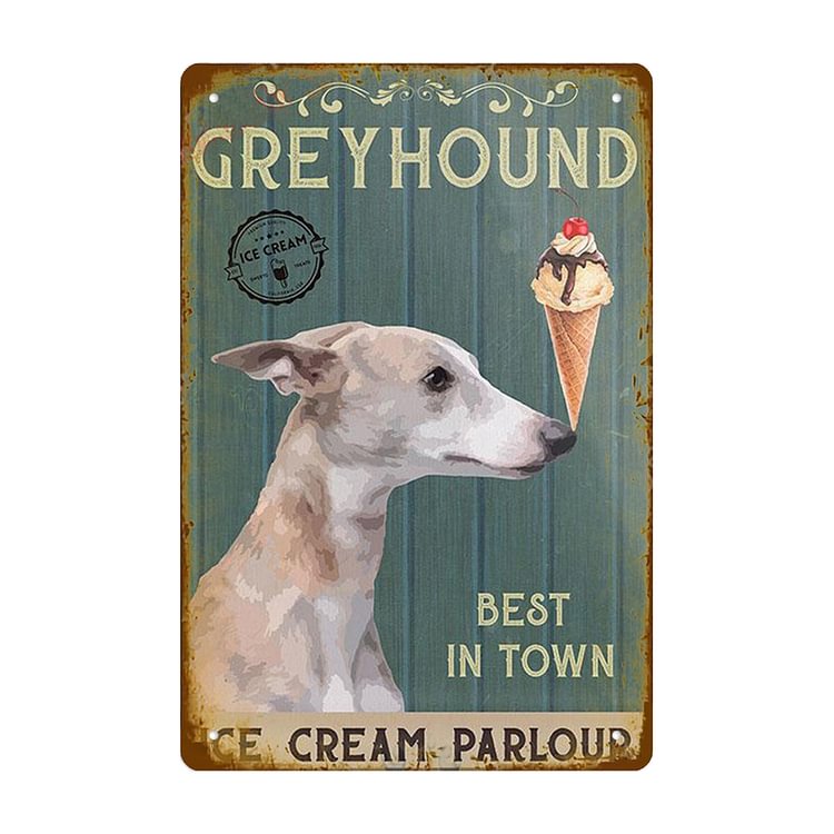 Greyhound Dog - Vintage Tin Signs