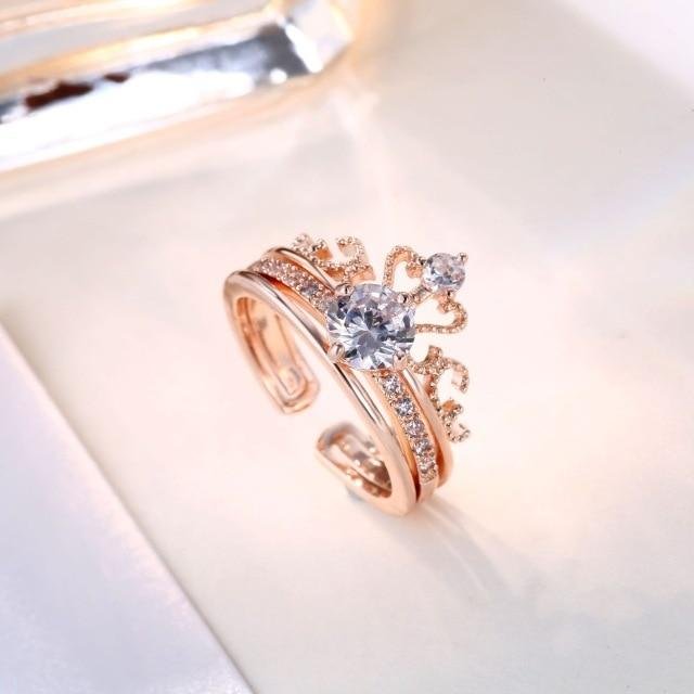 2-in-1 Crown detachable Rings Set-Mayoulove