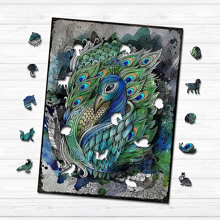 Peacock Wooden Jigsaw Puzzle