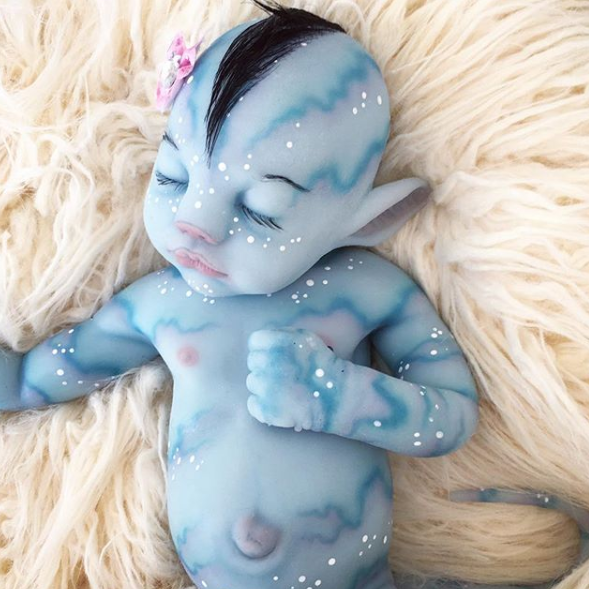 20'' Realistic Reborn Avatar Alien Dolls Handmade Fantasy Toddler Baby Girl Arwen 2022 -Creativegiftss® - [product_tag]