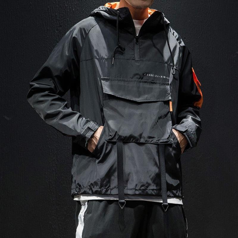 Fashion Contrast Hooded Jacket / Techwear Club / Techwear