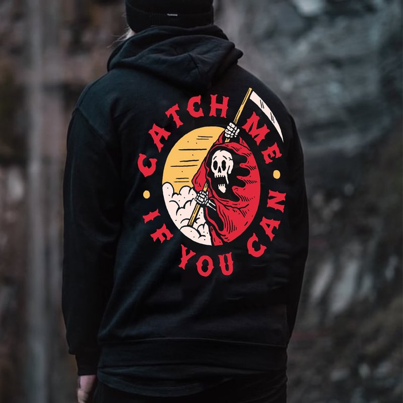 Catch Me If You Can Printed Casual Men's Hoodie - Krazyskull