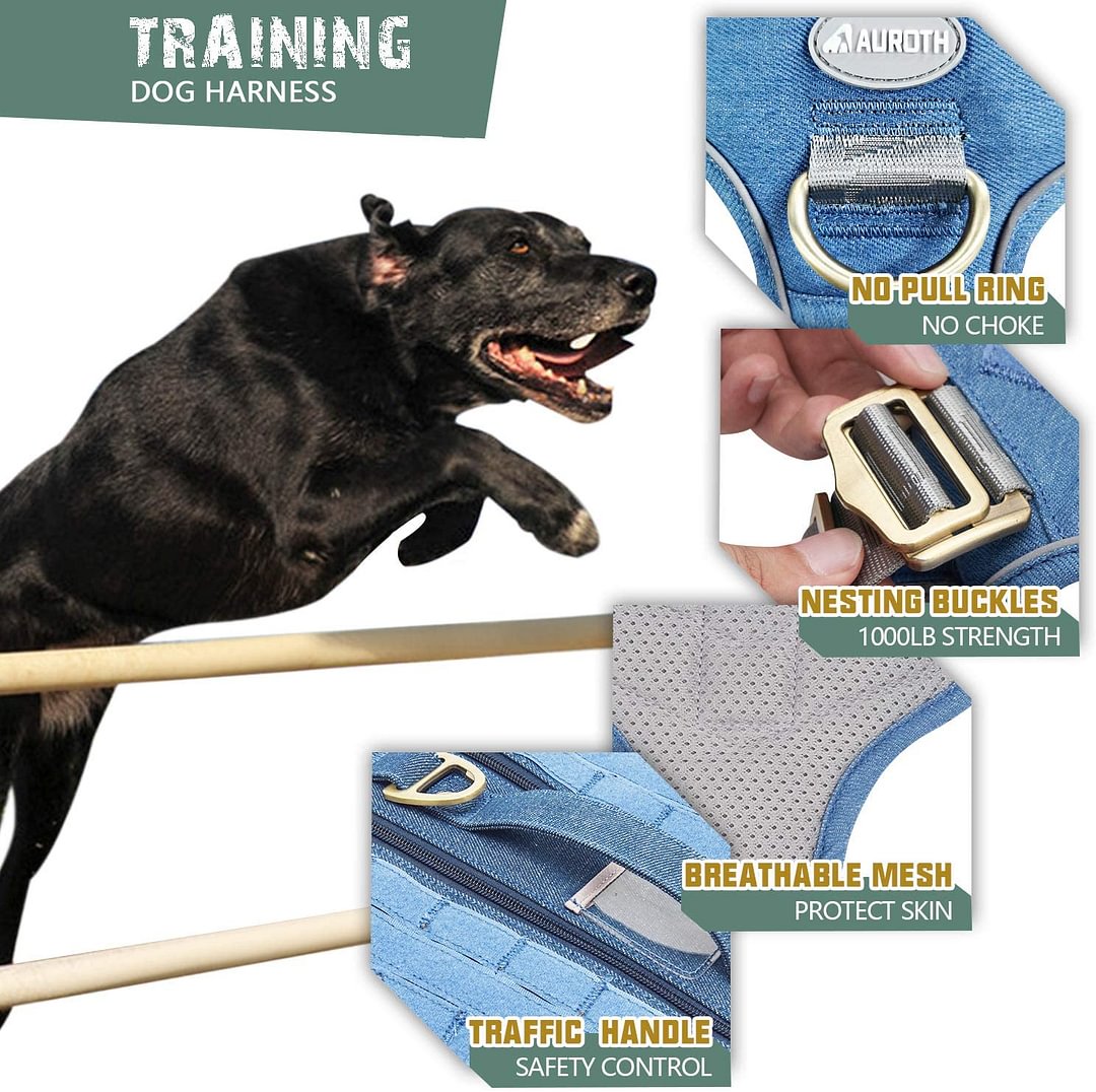 Dog Harness - PRO Training Reflect Harness - Light Blue