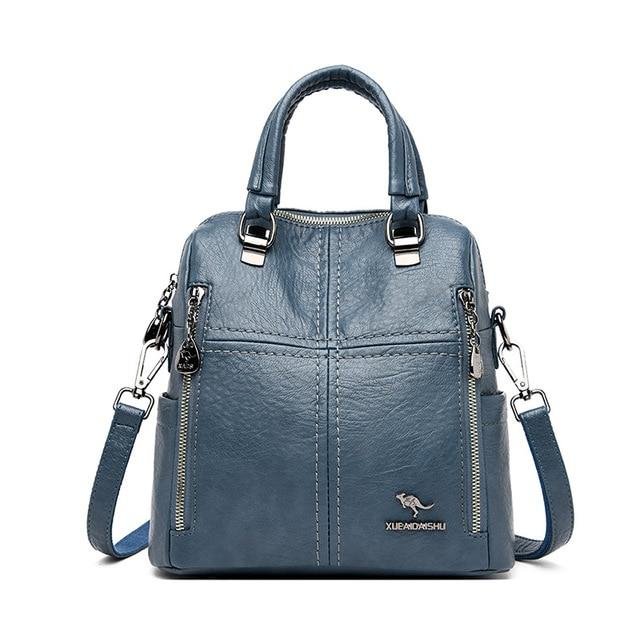 Women PU Leather Handbag Shoulder Bags Travel Backpack、、sdecorshop