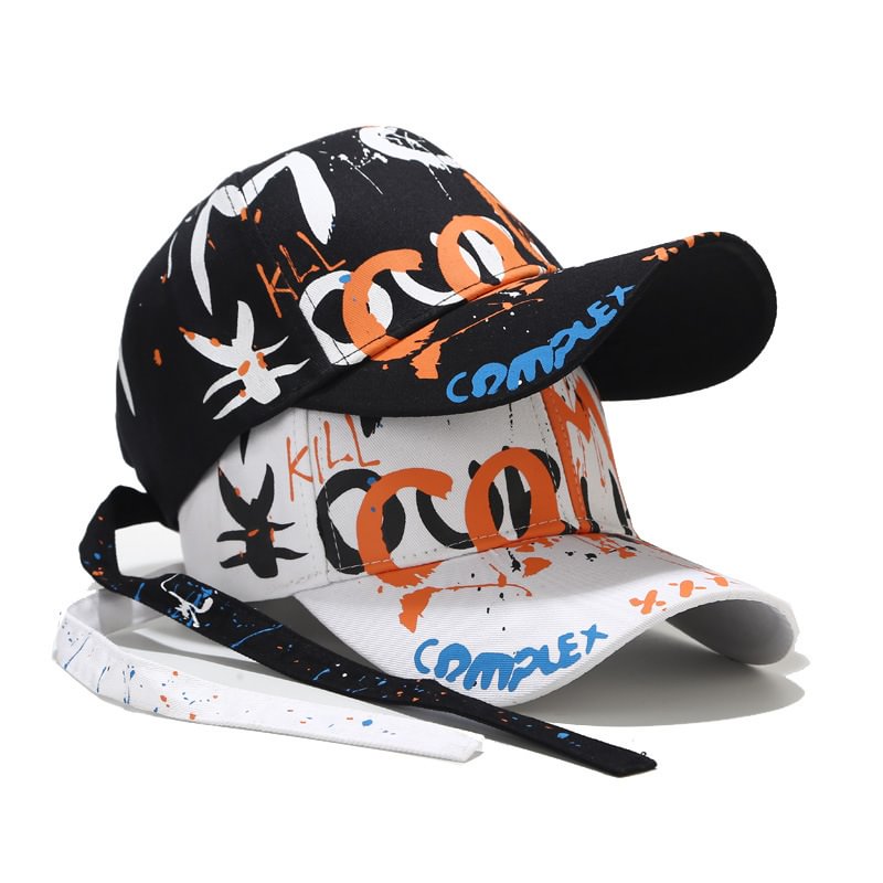 Letter Graffiti Personalized Sunshade Baseball Cap / Techwear Club / Techwear