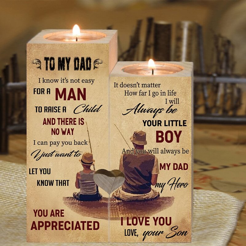 Son To Dad - You Will Always be My Dad, My Hero - Candle Holder