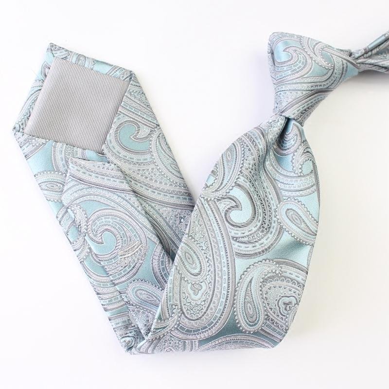 Cravate astucieux en soie bleu nattier-Soie Plus