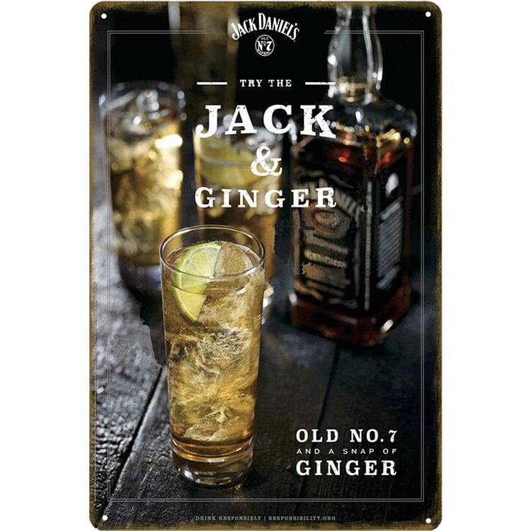 Jack Daniel's Whiskey - Vintage Tin Signs/Wooden Signs - 20x30cm & 30x40cm