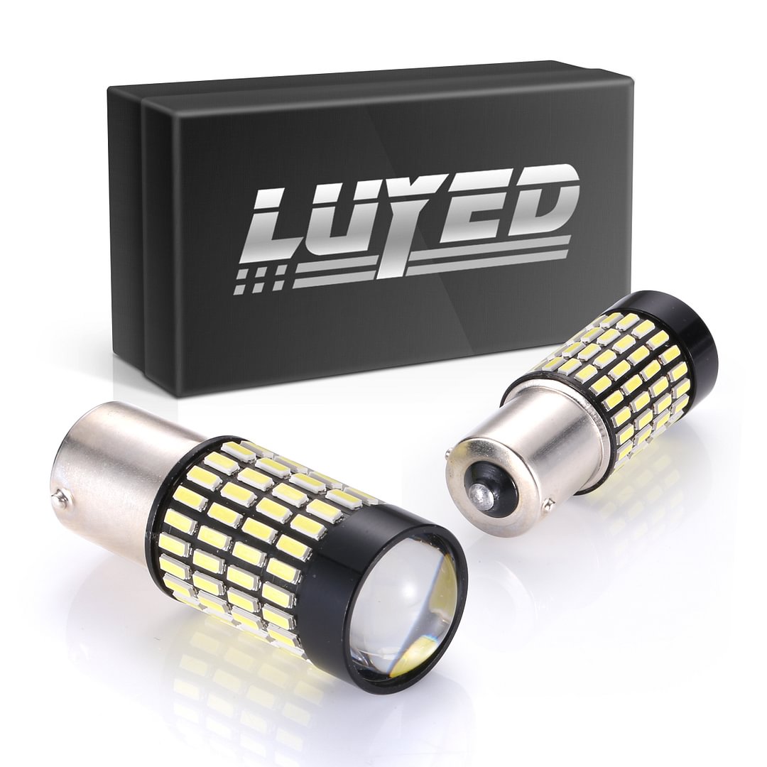 Brightest LED in Market LUYED 2 X 2700 Lumens Extremely Bright 1156 3030 44-EX Chipsets 1156 1141 1003 7506 LED Bulbs Used for Backup Reverse Lights,Xenon White 