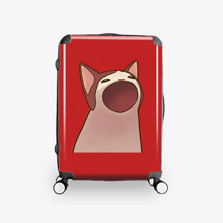 Pop Cat with Open Mouth, Cat Hardside Luggage