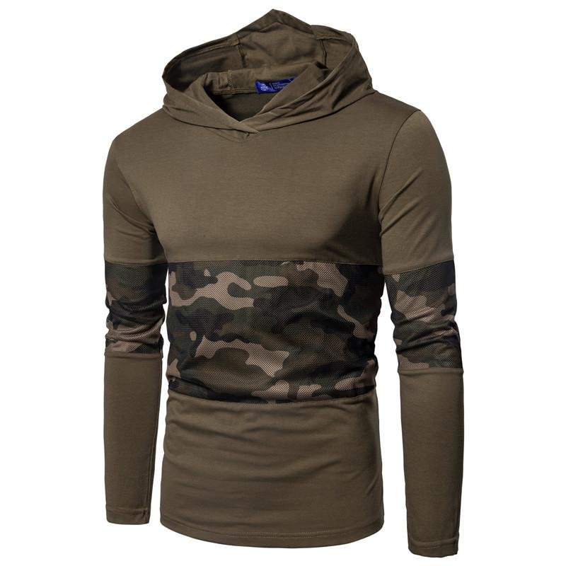 Men's color block hooded breathable sweatshirt / [viawink] /