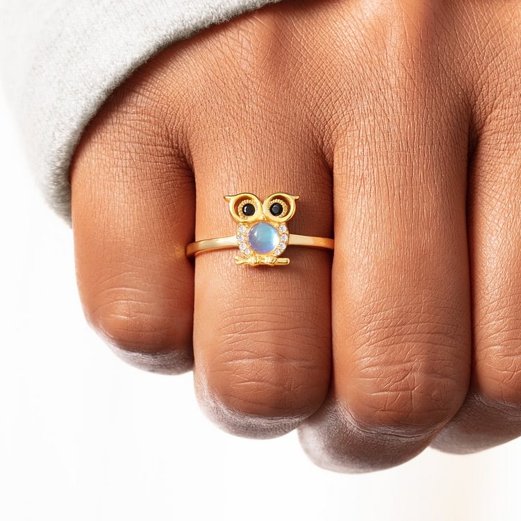Be Yourself and Stay Weird Owl Ring