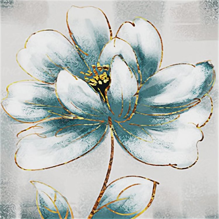 (Counted/Stamped)Lotus Leaf - 3 Strands Cross Stitch 48*48CM