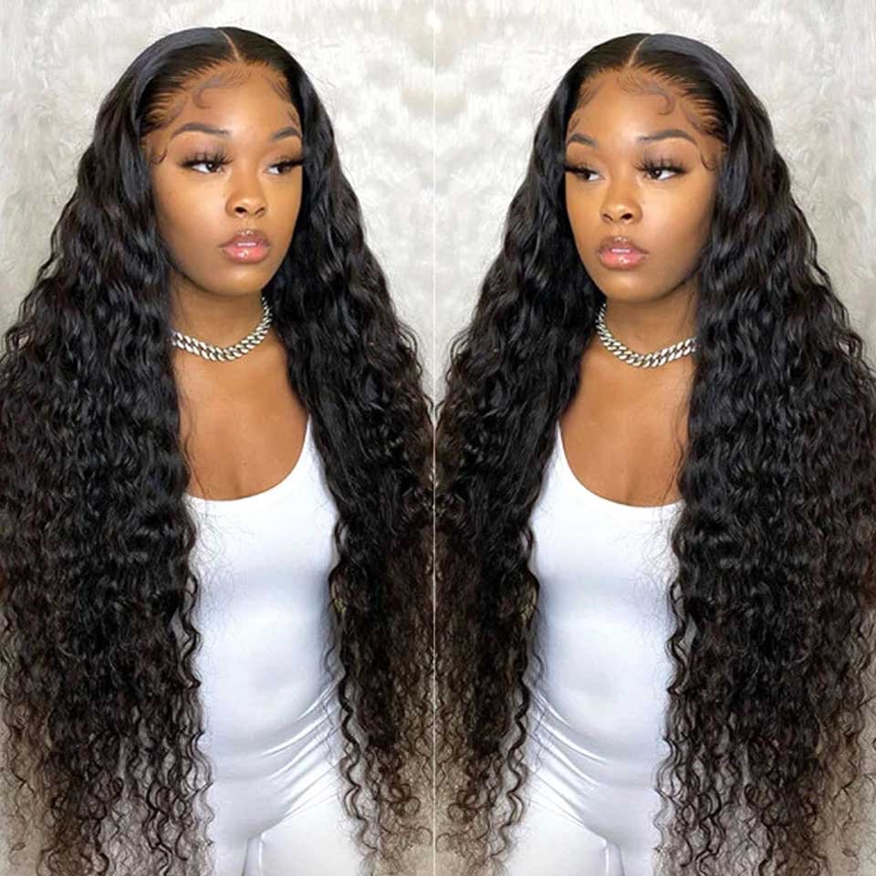 Indian Deep Curly Lace Front Wig Human Hair Wigs For Black Women，new style 13×4×1（Same wearing effect as 13×4 lace front wig）、13×4、4×4、hand-woven front lace wig