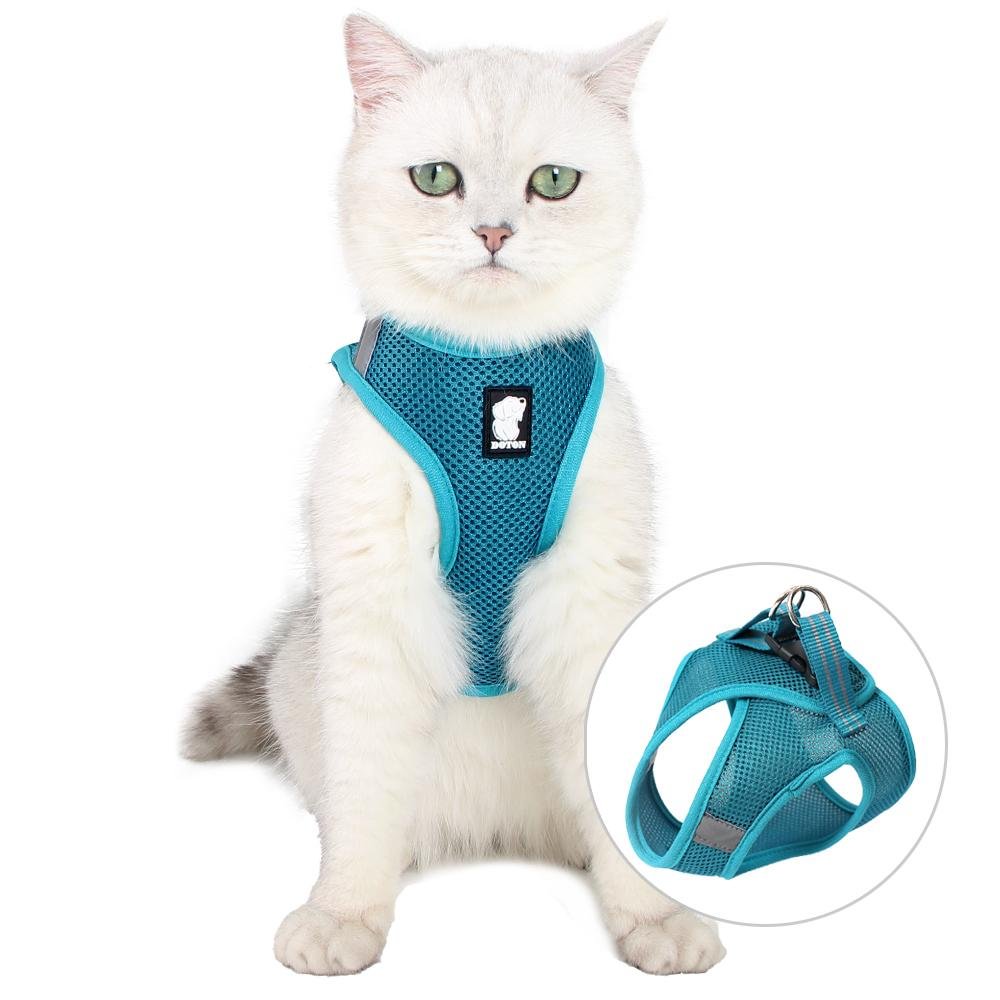 Cat Adjustable Harness Vest Walking Lead Leash - Arlopo