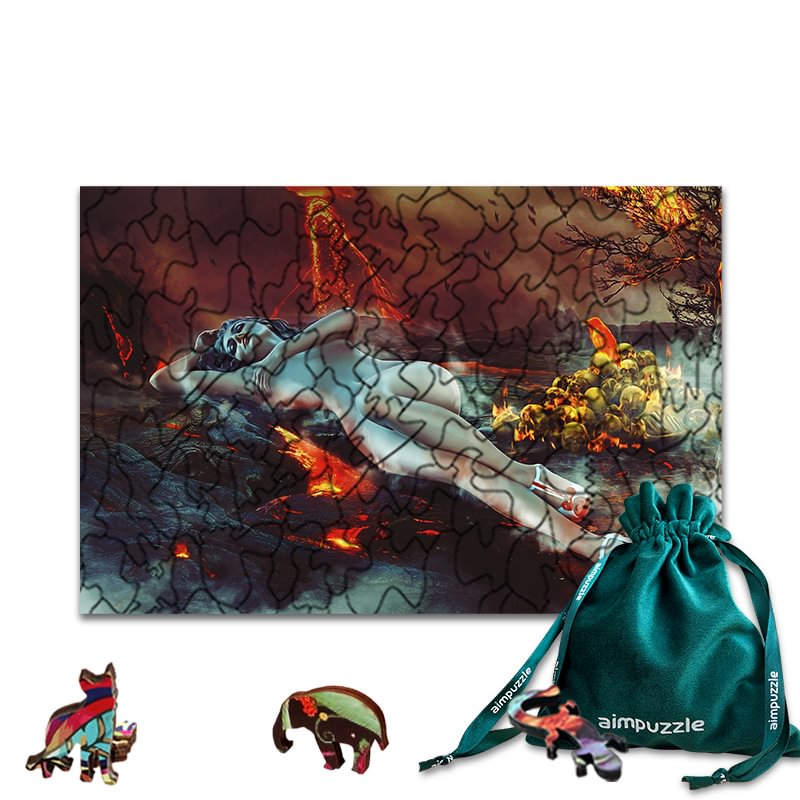 Jeffpuzzle™-JEFFPUZZLE™ Hell Lady Wooden Jigsaw Puzzle