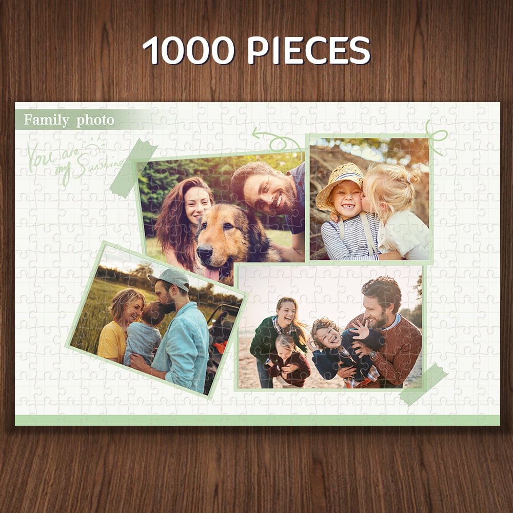 Custom 4  Photo Puzzle You Are My Sunshine 1000 Pieces