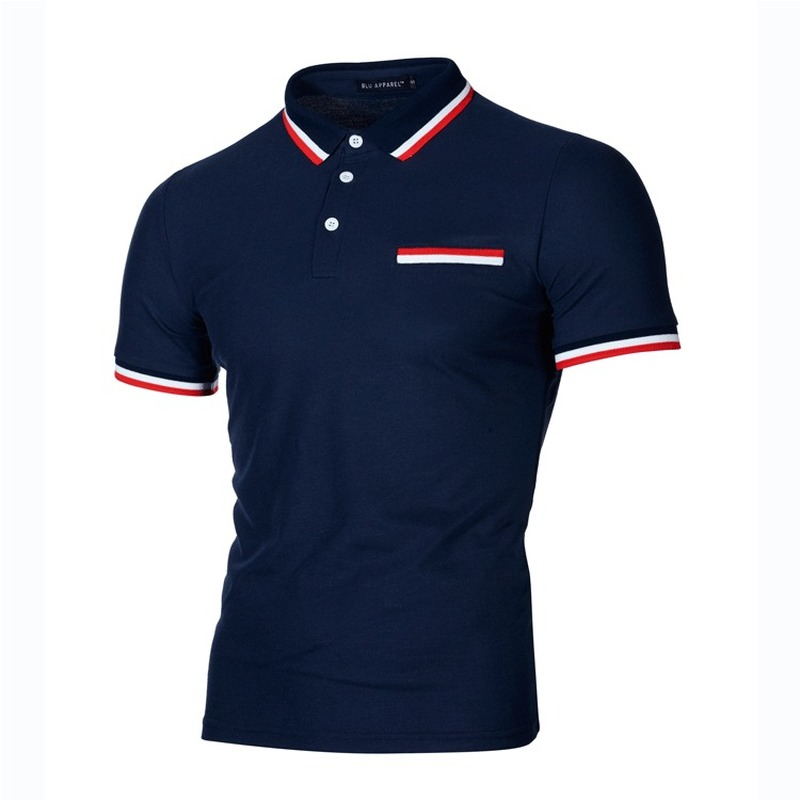 Shorts Sleeve Casual Men's Casual Button Turn-down Collar Polo Shirts-VESSFUL
