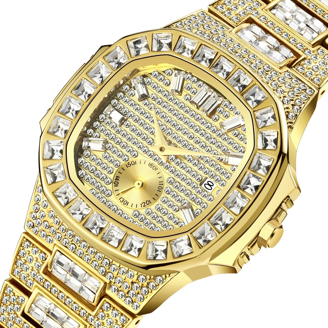 Big Face 42mm Bling Blizzard Iced Out Men Women Watch-VESSFUL