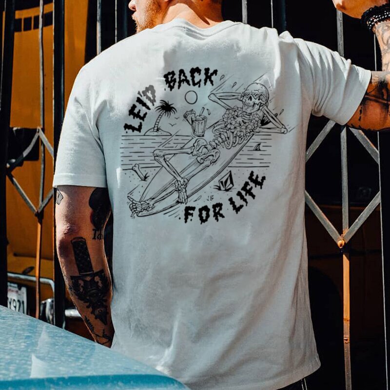 Lei'd Back For Life Printed Comfortable Men's T-shirt - Krazyskull