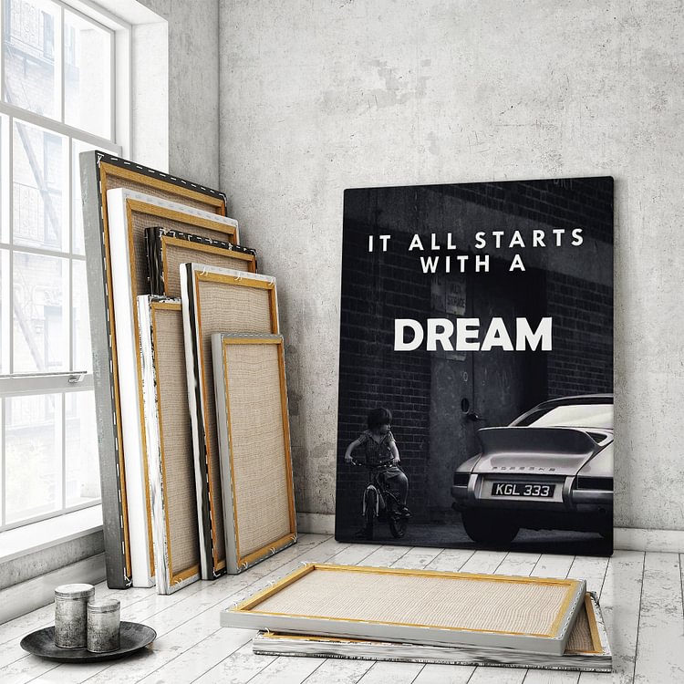 It All Starts With A Dream Canvas Wall Art