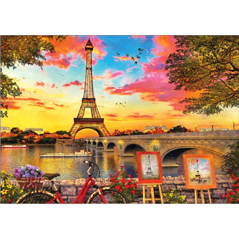 Paris Tower  Full Round Diamond Painting 40*30CM