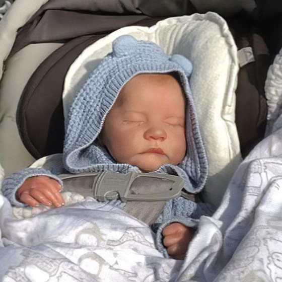[Silicone Baby Boy] Sleeping Newborn Mini Silicone Reborn Baby Dolls 12'' Cute Tiffany