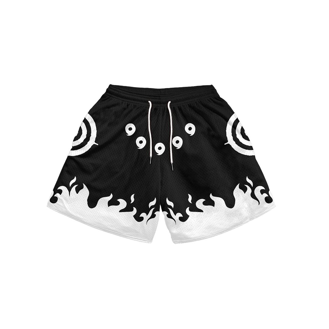 Men's Casual Drawstring Print Shorts / [blueesa] /