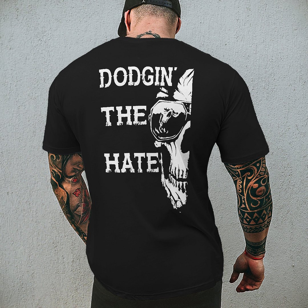 Livereid Dodging The Hate Skull Print T-shirt - Livereid