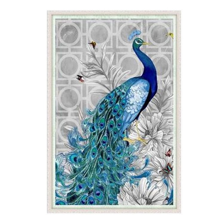 Peacock Right - Partial Crystal Drill Diamond Painting - 32x45cm(Canvas)