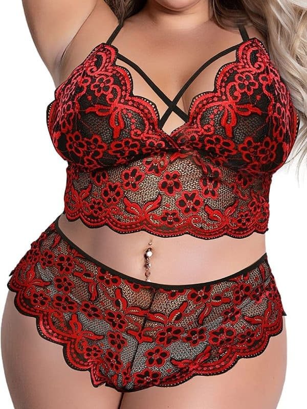 Two-piece Set Fashionable And Comfortable Lace Pajama Set-Icossi