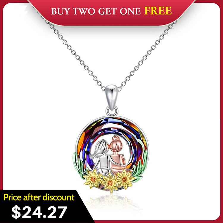 For Sister - S925 A Sister Is GOD's Way Of Making Sure We Never Walk Alone Crystal Necklace