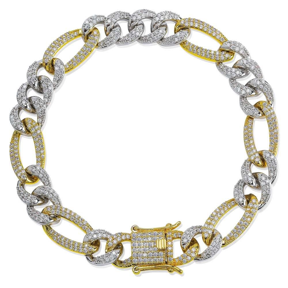 10MM Iced Out Miami Curb Bracelet-VESSFUL