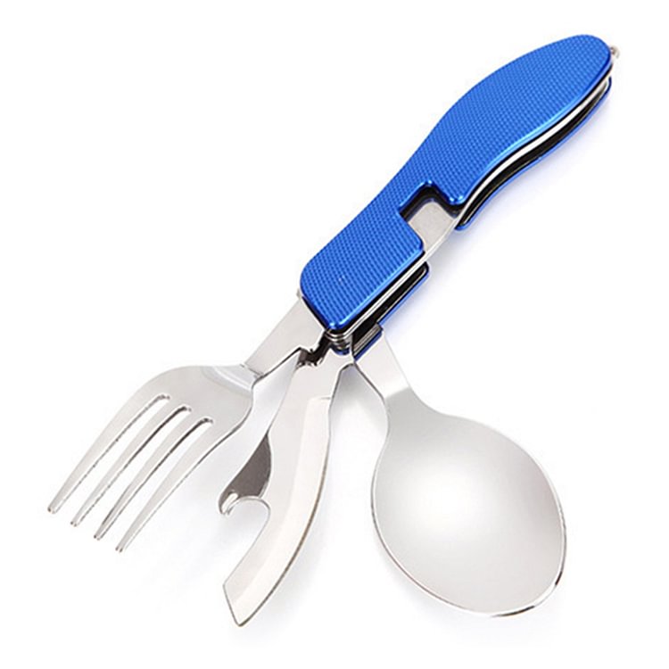 Outdoor Cutlery Set Folding Spoon Fork Knife Camp Hiking Picnic Dinnerware