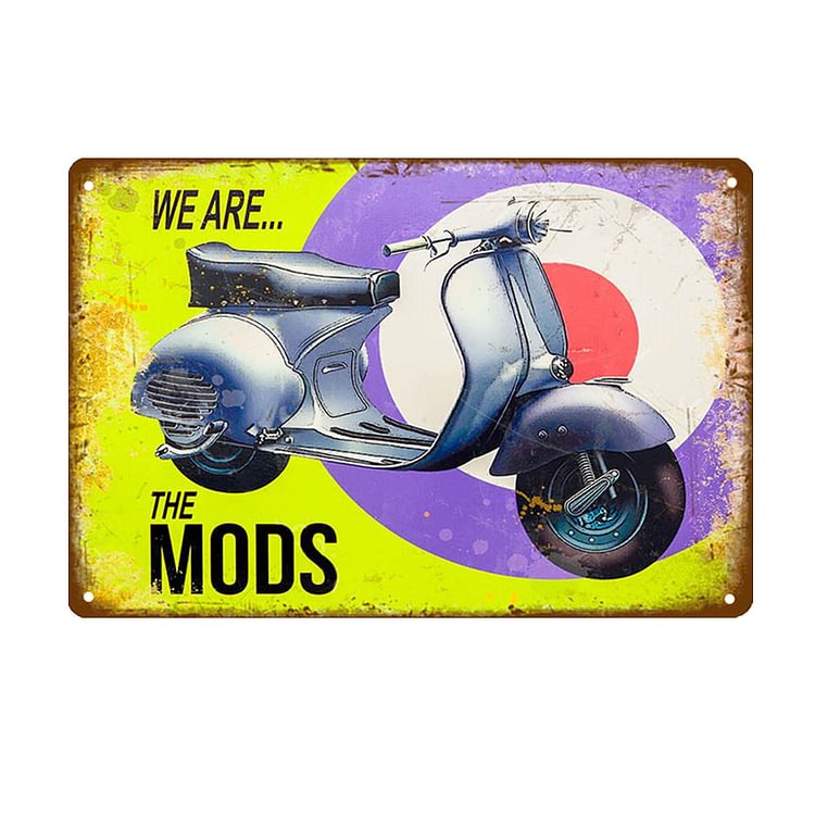 Color Scooter - Vintage Tin Signs/Wooden Signs - 20x30cm & 30x40cm