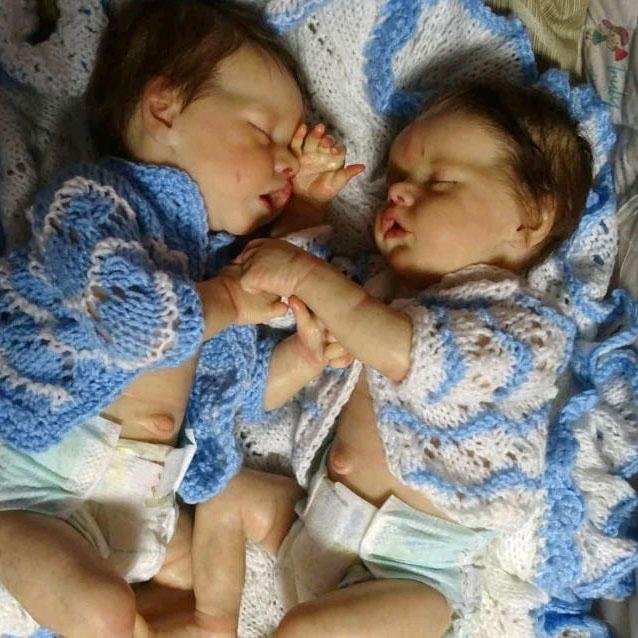  17inch Twins Sister Alexis and Aliyah Reborn Baby Doll Girl - Reborndollsshop.com-Reborndollsshop®