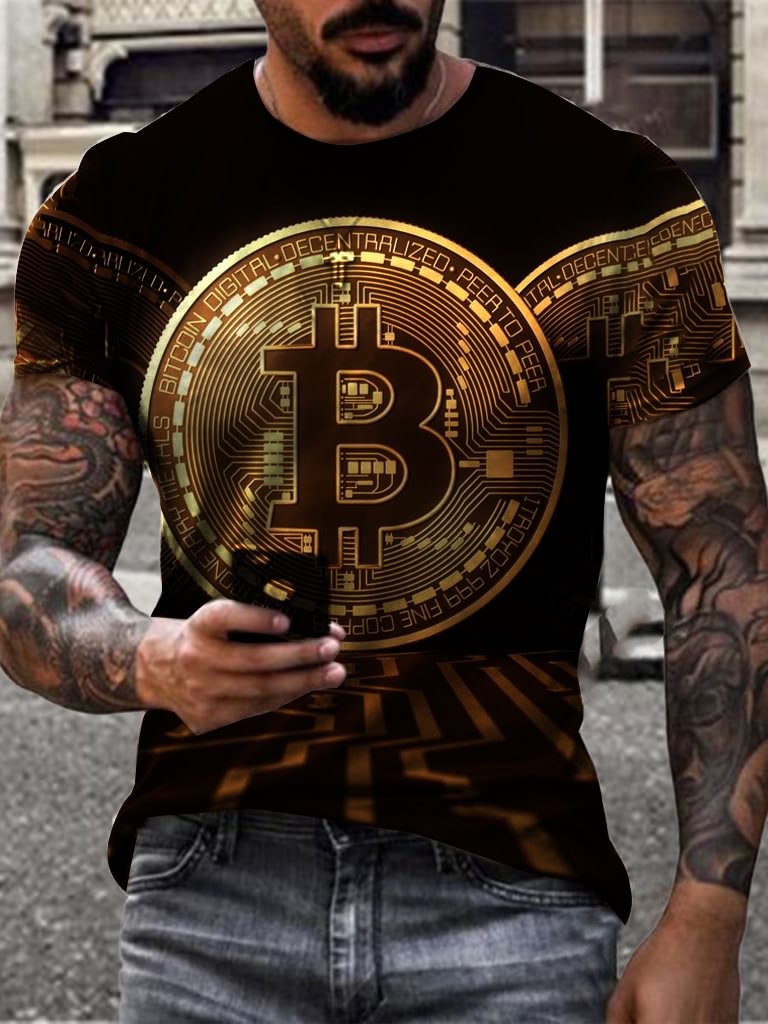 Fashion Technology Bitcoin Print T-shirt / [viawink] /
