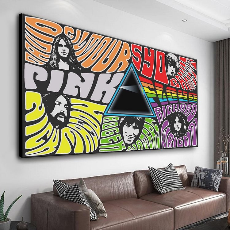 Pink Floyd Collage Poster Canvas Wall Art
