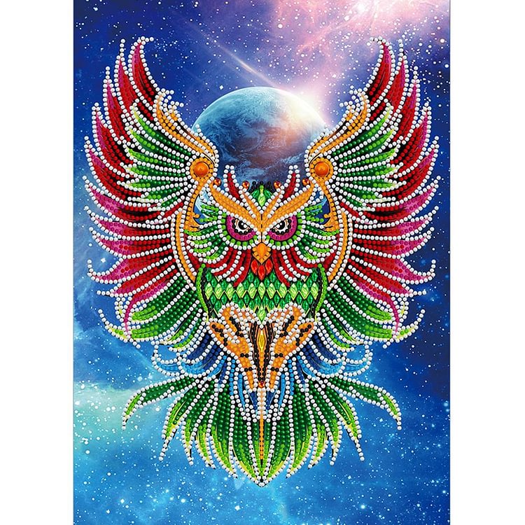 Luminous Owl - Special Shaped Diamond Painting - 30*40CM