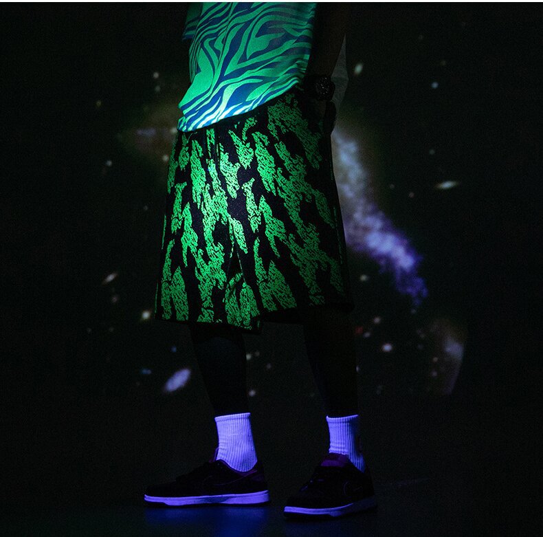 Luminous Full Printed Reflection Short Pants / Techwear Club / Techwear