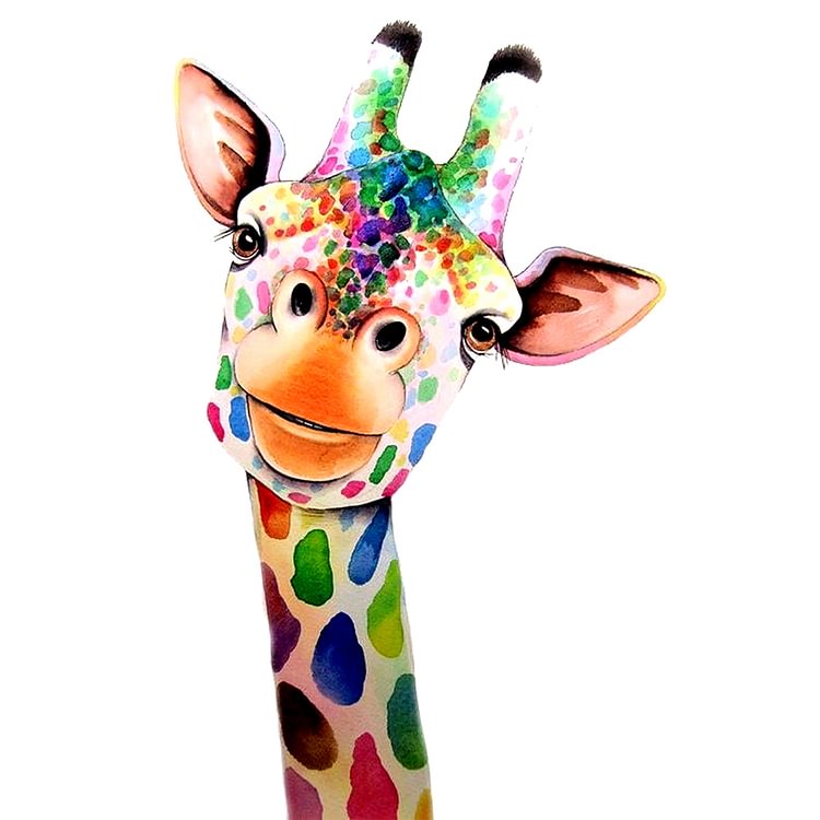 Colorful Giraffe - 11CT Stamped Cross Stitch - 36*46CM