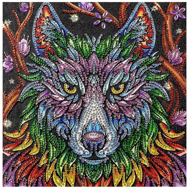 Wolf Special Part Drill Diamond Painting 30X30CM(Canvas)-gbfke
