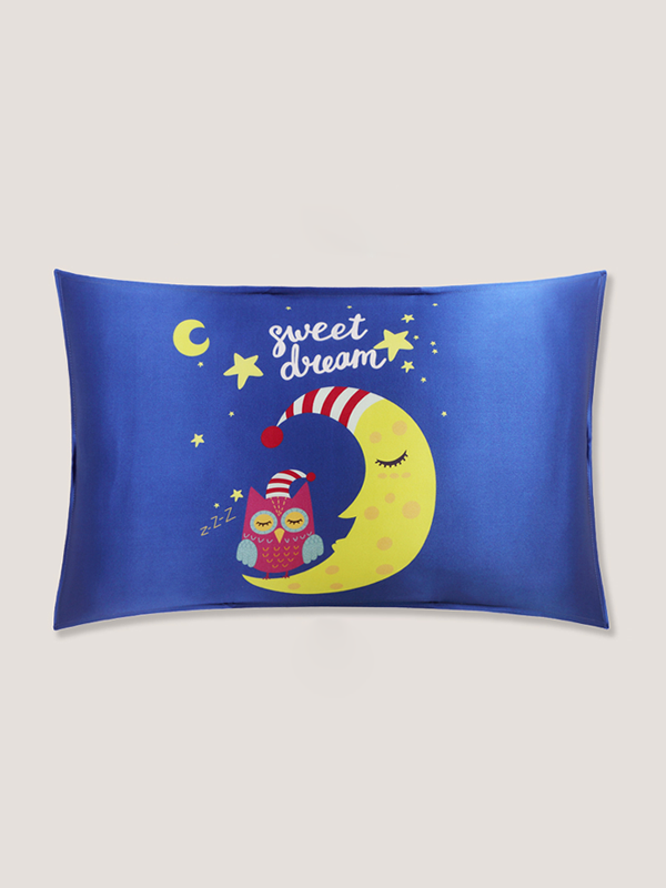 Baby Owl Single Side Silk Pillowcase For Kids