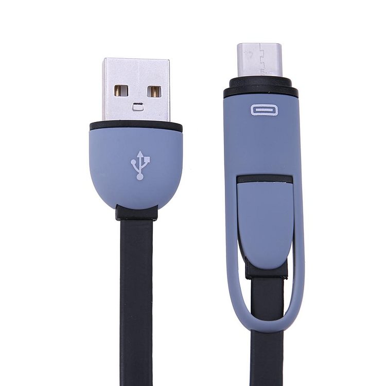 2 in 1 Micro USB+Type-C Sync Data and Charging Cable for Android