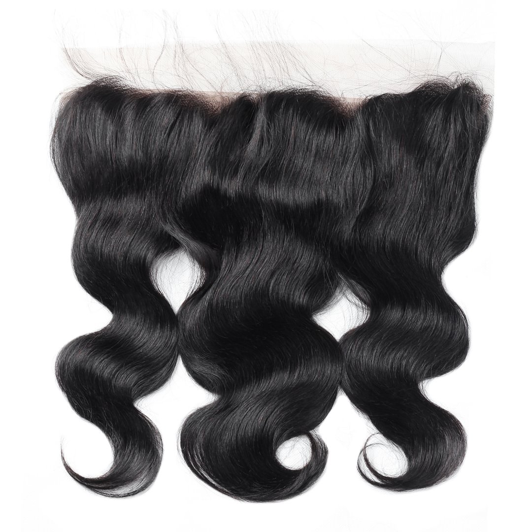 1 PC Black Body Wave 13×4 Lace Frontal丨Indian Mature Hair、 Virgin Hair