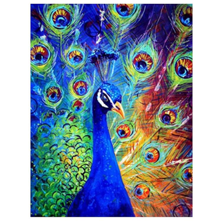 Peacock - Round Drill Diamond Painting - 25x30cm(Canvas)